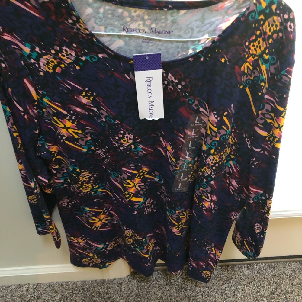 NWT Ladies 3/4 Sleeve Blouse Top - Picture 5 of 6